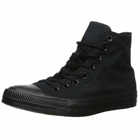 Converse Other - Converse Unisex Pure Black Hightop Goth Sneakers